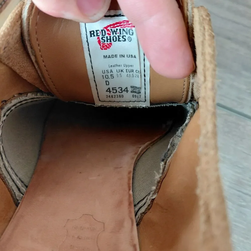 Red Wing 4534 Brown Foreman Hawthorne Suede Muleskinner Oxfords Shoes Mens 10.5